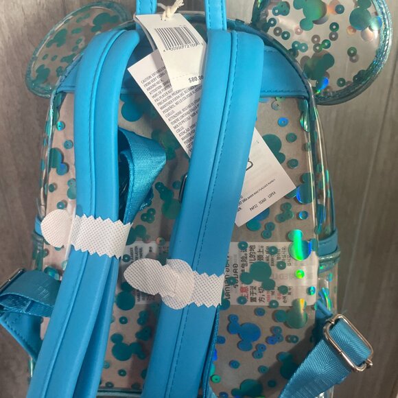✨ Disney Parks Loungefly Mickey Sequin Confetti Mini Backpack NWT - Picture 3 of 6